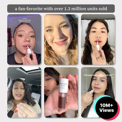 Korean Apple Lip Tint Stain Trio - Hydrating, Long lasting and Plumping